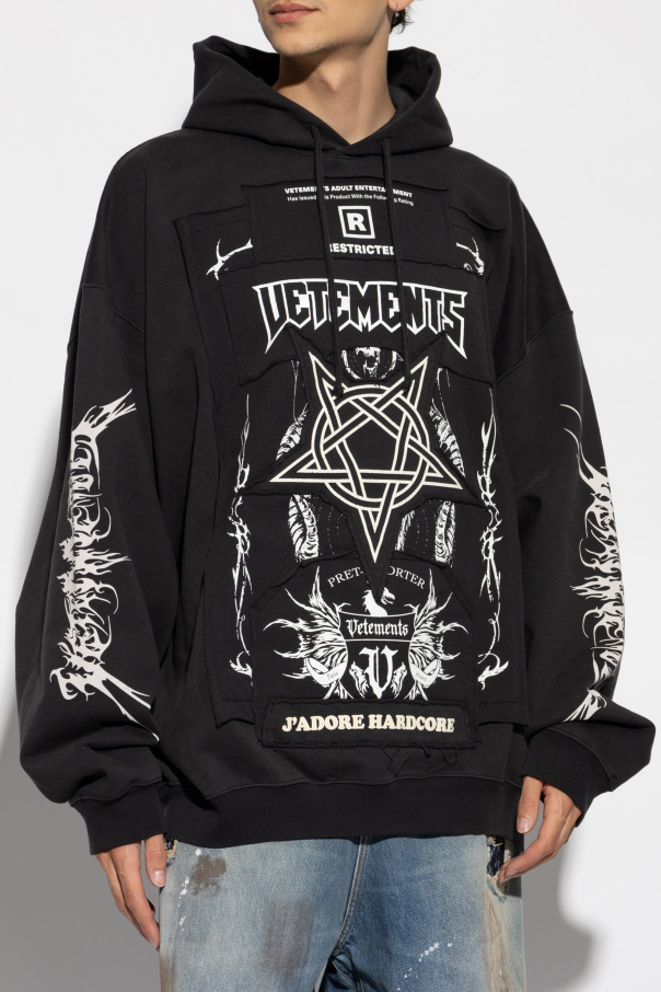 トップス Vetements Patched Pentagram Hoodie Vetements Patched Pentagram Hoodie